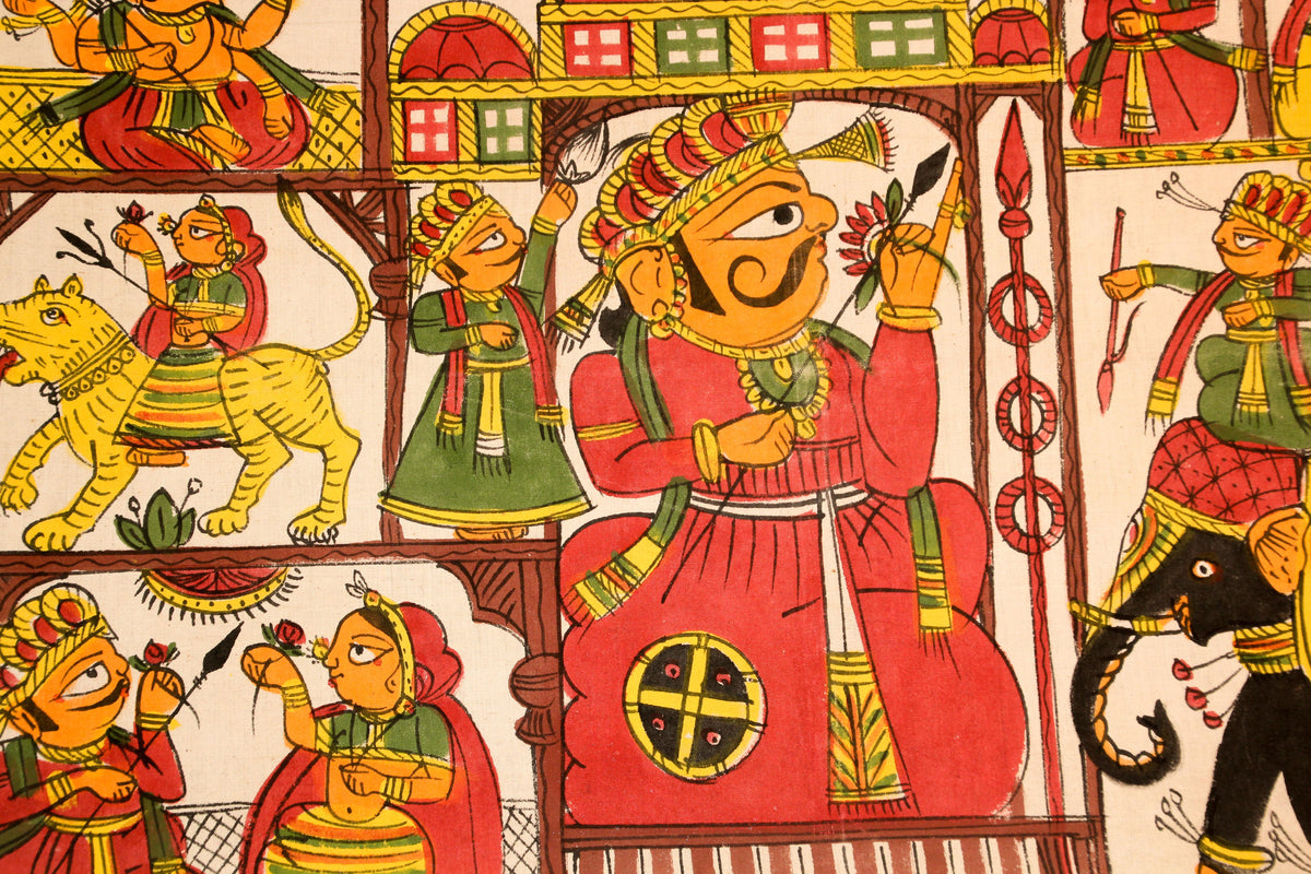 Asian Decorative Art Phad Painting Rajasthan Royal Procession — additional view 3