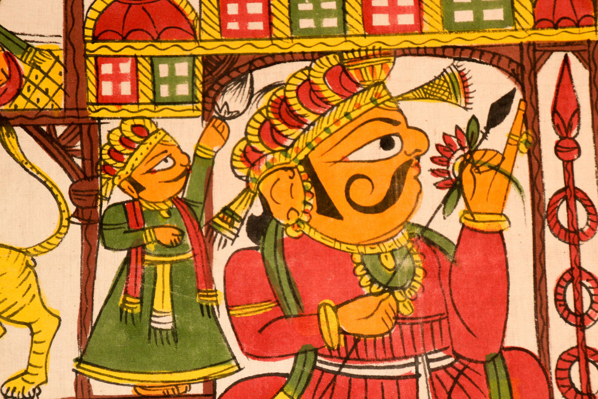 Asian Decorative Art Phad Painting Rajasthan Royal Procession — additional view 4