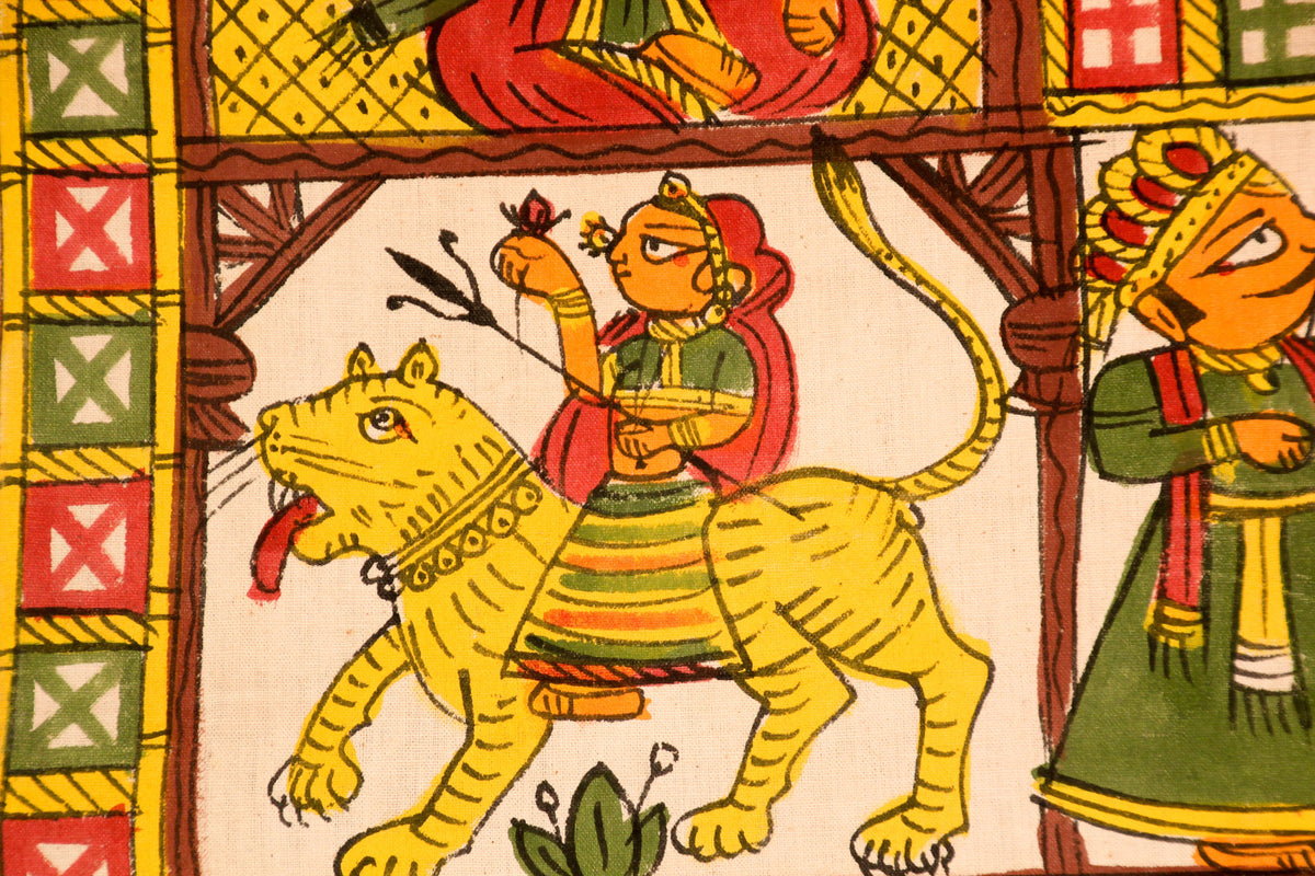 Asian Decorative Art Phad Painting Rajasthan Royal Procession — additional view 6