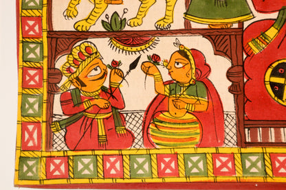 Asian Decorative Art Phad Painting Rajasthan Royal Procession — additional view 7