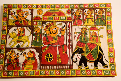 Asian Decorative Art Phad Painting Rajasthan Royal Procession — additional view 11
