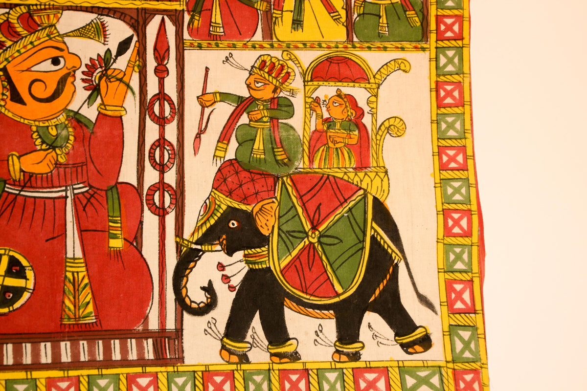 Asian Decorative Art Phad Painting Rajasthan Royal Procession — additional view 12