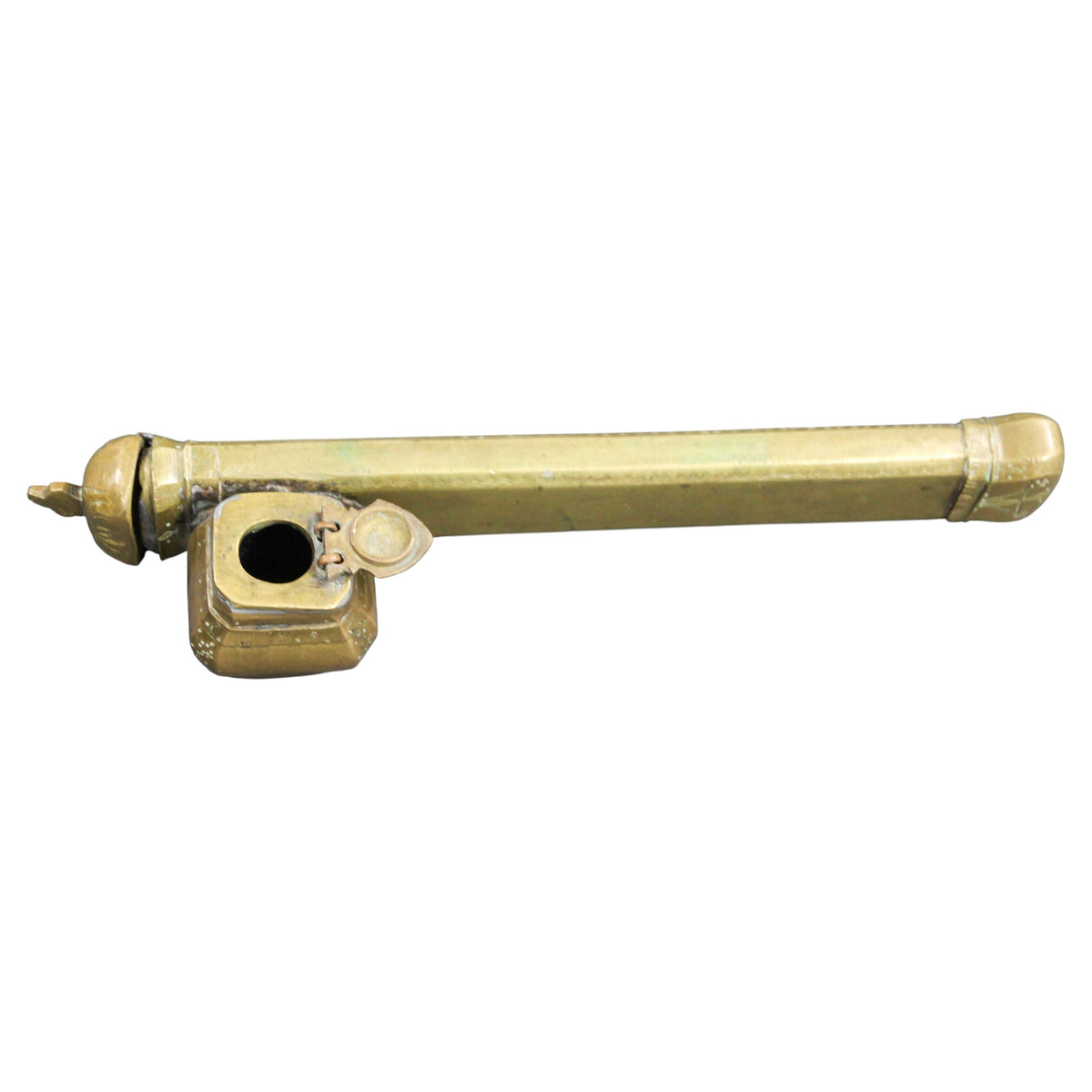 Moorish Brass Inkwell Qalamdan, 19th Century