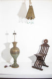Antique Middle Eastern Oriental Brass Islamic Mughal Floor Lamp 19th C