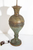 Antique Middle Eastern Oriental Brass Islamic Mughal Floor Lamp 19th C