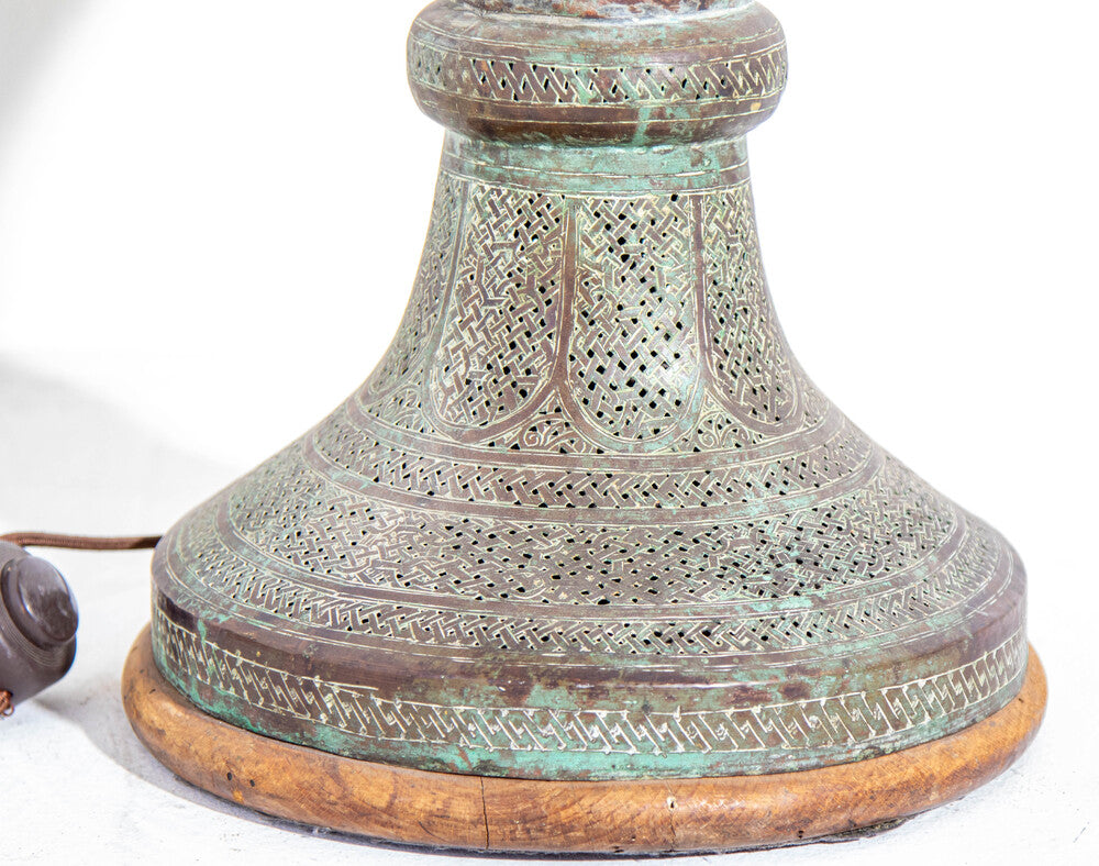 ビンテージ Mughal Style ムガル様式 真鍮製ランプ フロアー照明 Antique Middle Eastern Oriental Brass Islamic Mughal Floor Lamp