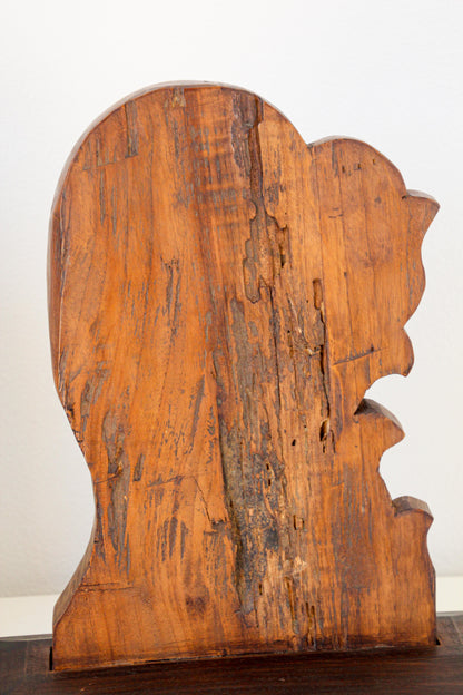 Architectural European Mounted Carved Wood Fragment, Pair — India