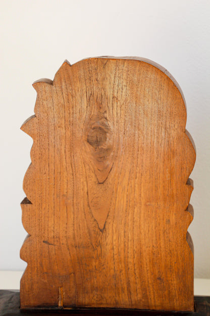 Architectural European Mounted Carved Wood Fragment, Pair — India