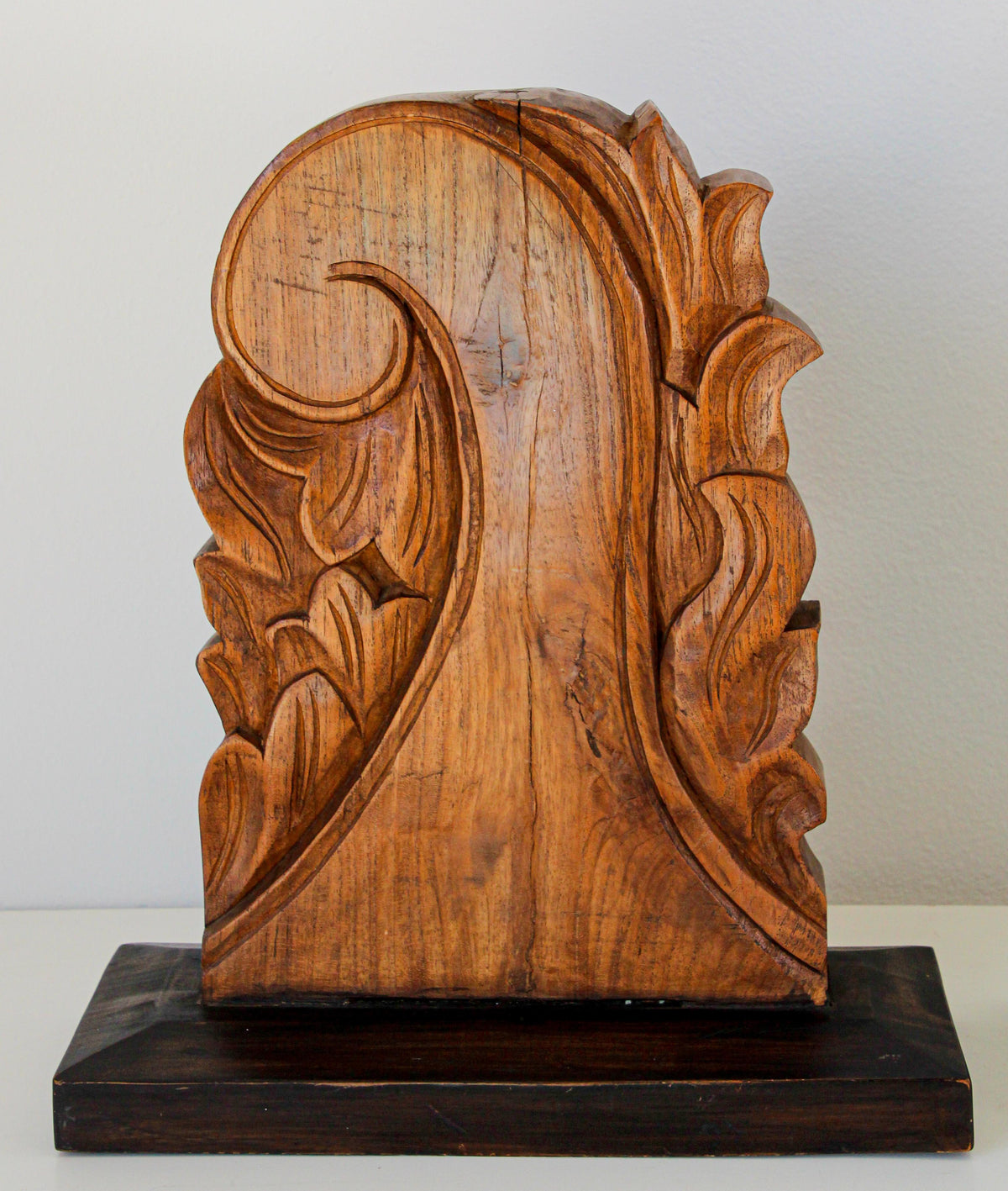 Architectural European Mounted Carved Wood Fragment, Pair — India