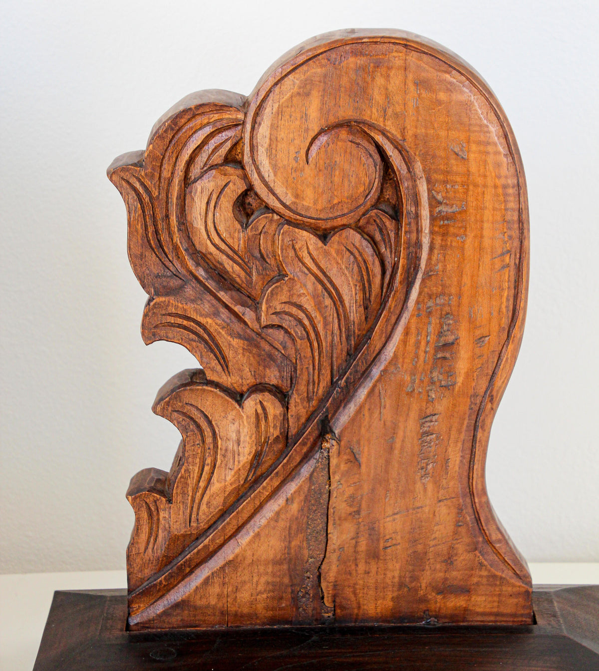 Architectural European Mounted Carved Wood Fragment, Pair — India