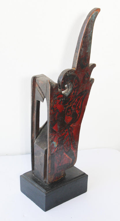 18th Century Hand-Carved Wood Temple Fragment from Rajasthan, India — additional view 7