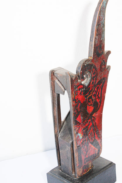 18th Century Hand-Carved Wood Temple Fragment from Rajasthan, India — additional view 8