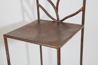Spanish Wrought Iron Barstools with Back Set of Six — detail view 9