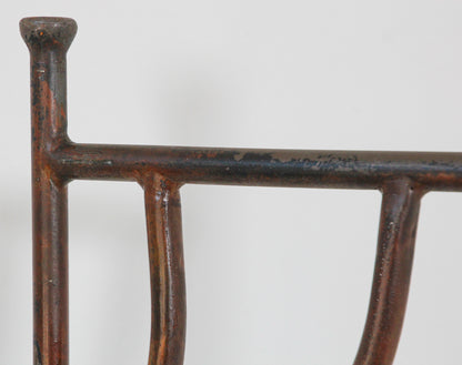 Spanish Wrought Iron Barstools with Back Set of Six — detail view 11