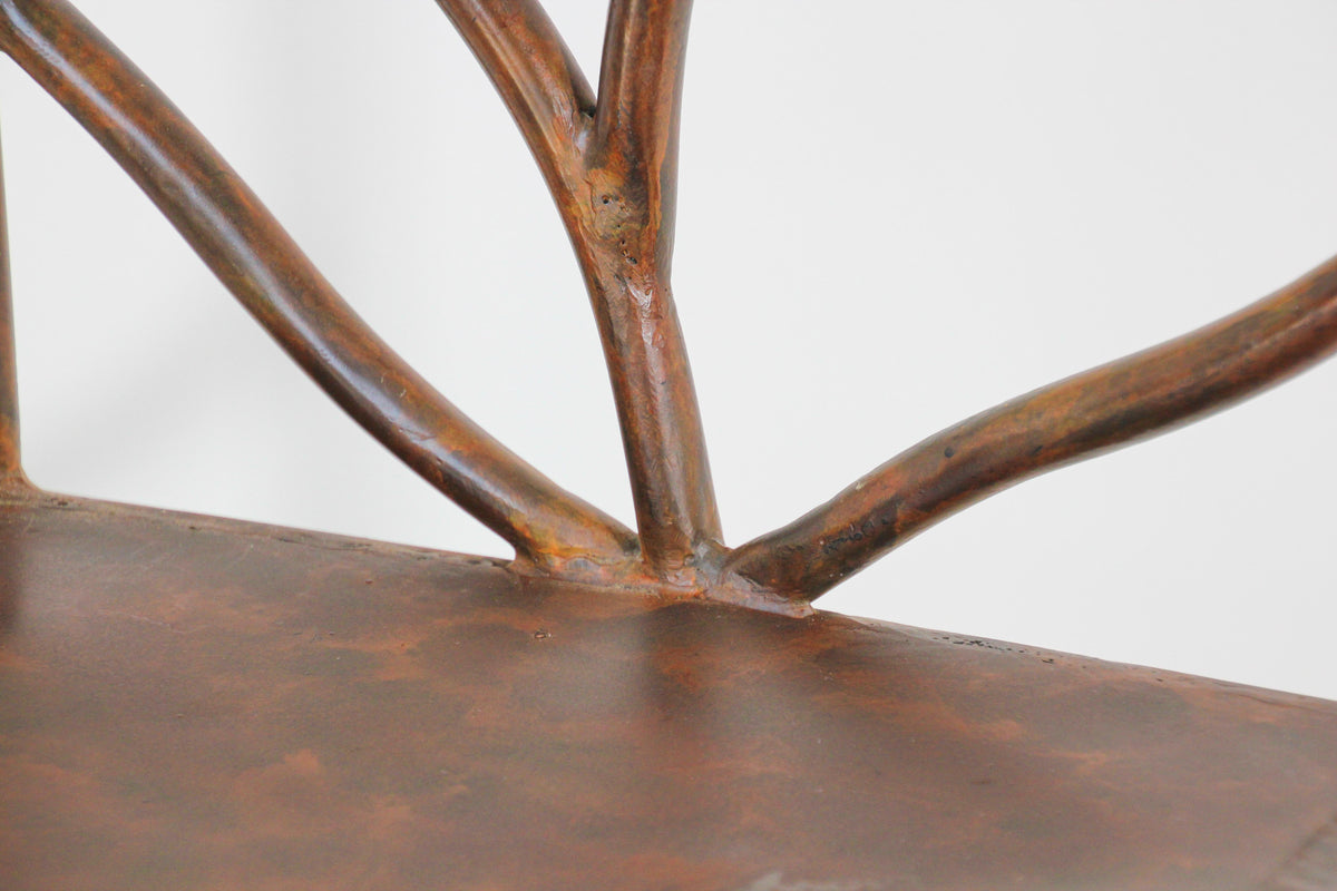 Spanish Wrought Iron Barstools with Back Set of Six — detail view 12