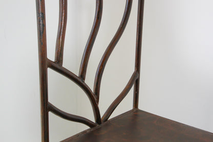 Spanish Wrought Iron Barstools with Back Set of Six — detail view 18