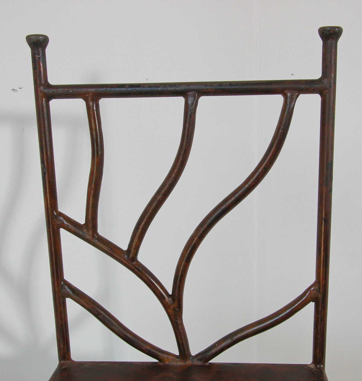 Spanish Wrought Iron Barstools with Back Set of Six — detail view 19