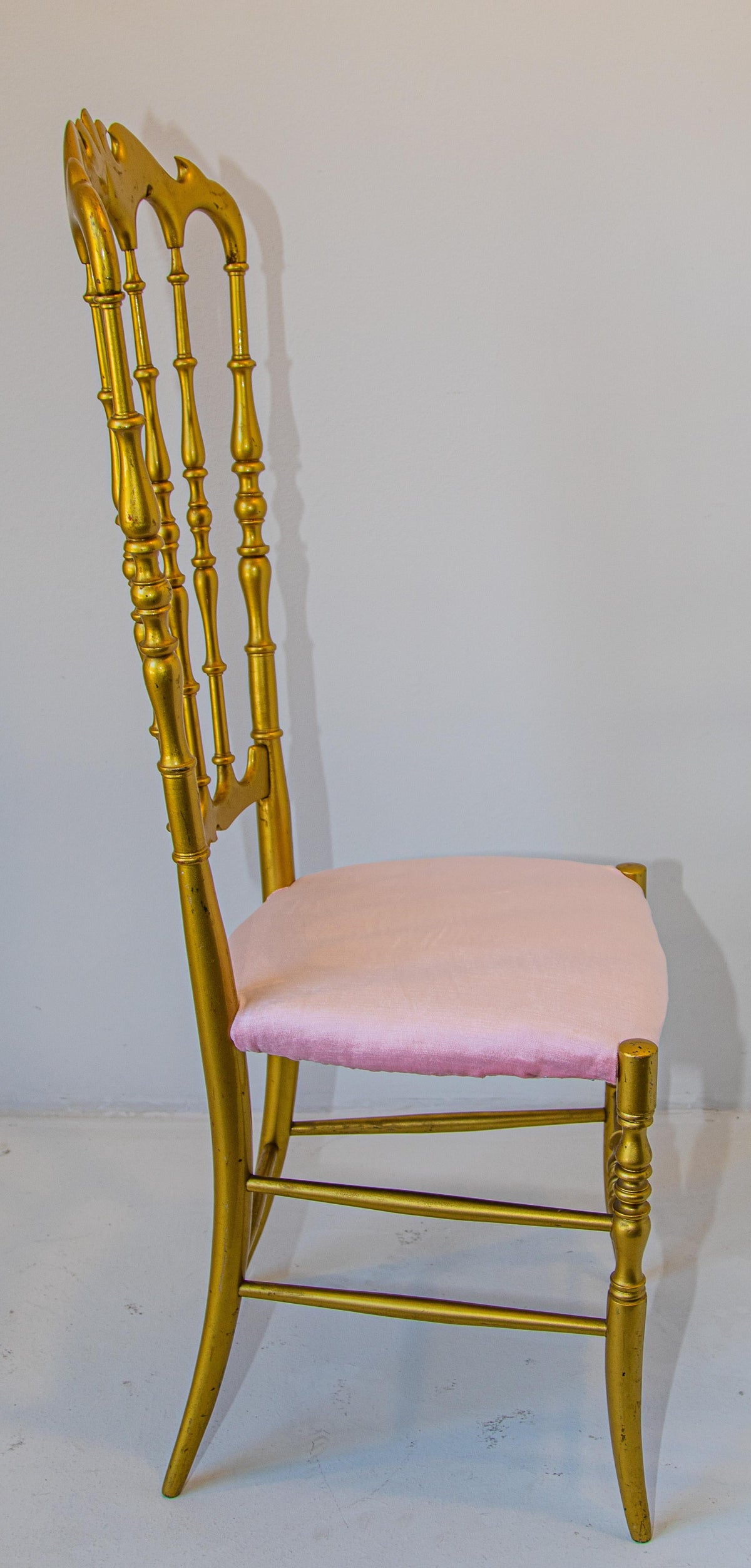 Gilt Wood Chiavari Side Chair by Giuseppe Gaetano Descalzi, 1960s — Italy