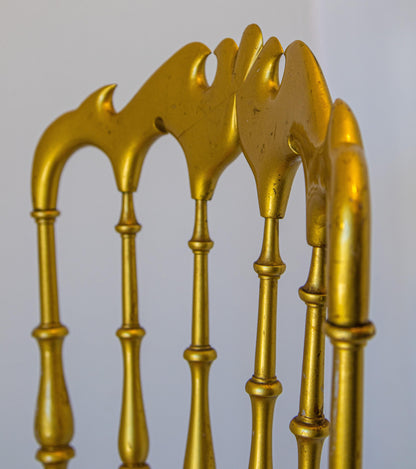 Gilt Wood Chiavari Side Chair by Giuseppe Gaetano Descalzi, 1960s — Italy
