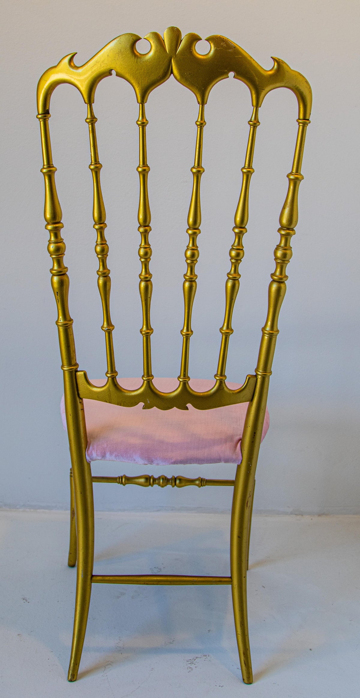 Gilt Wood Chiavari Side Chair by Giuseppe Gaetano Descalzi, 1960s — Italy