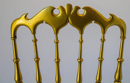 Gilt Wood Chiavari Side Chair by Giuseppe Gaetano Descalzi, 1960s — Italy