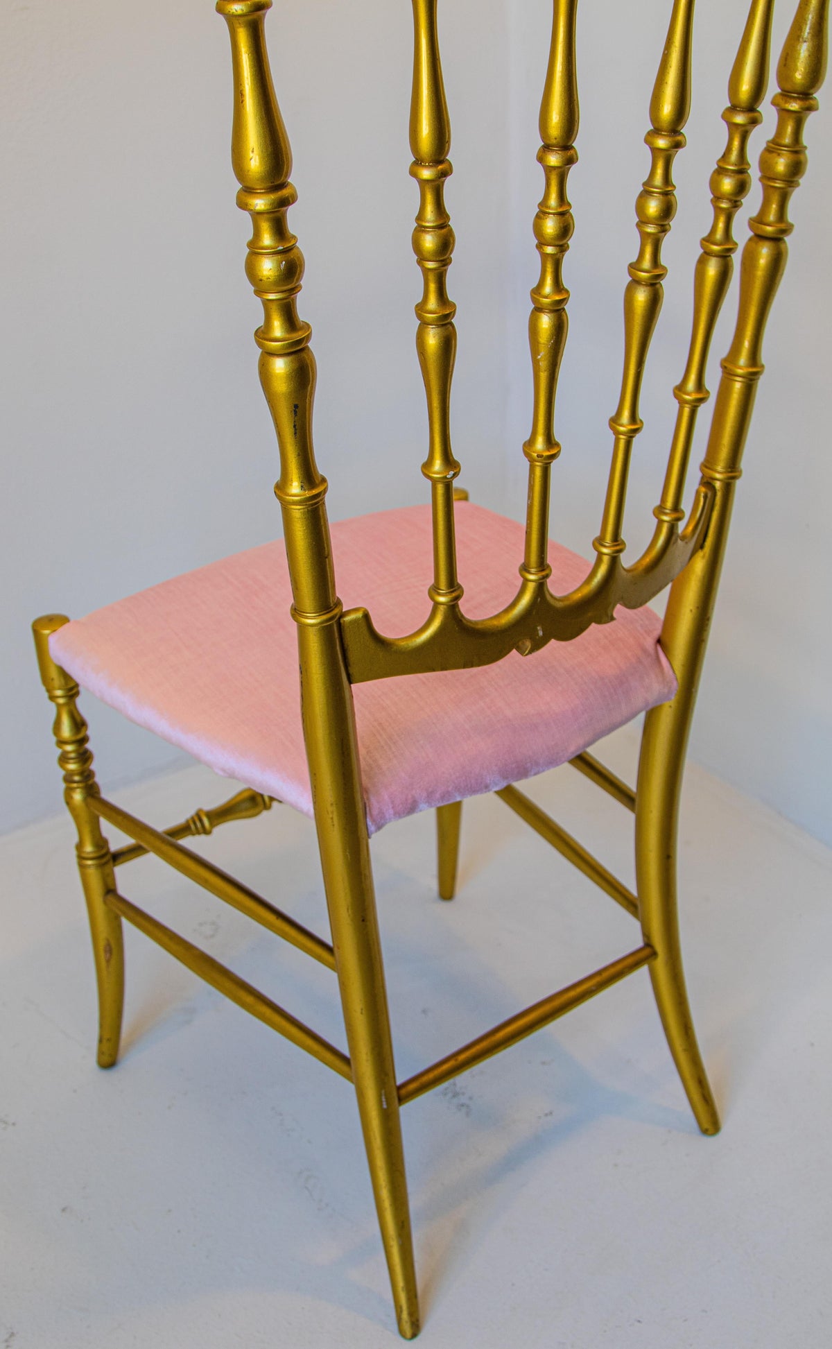 Gilt Wood Chiavari Side Chair by Giuseppe Gaetano Descalzi, 1960s — Italy