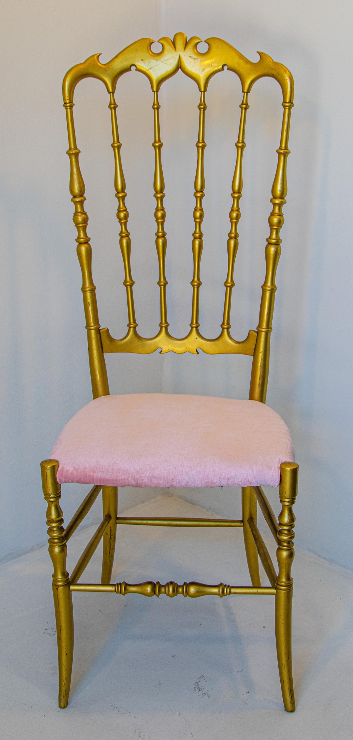 Gilt Wood Chiavari Side Chair by Giuseppe Gaetano Descalzi, 1960s — Italy
