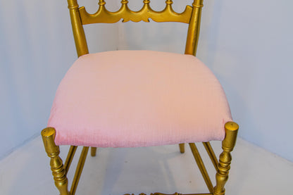 Gilt Wood Chiavari Side Chair by Giuseppe Gaetano Descalzi, 1960s — Italy