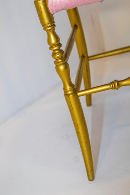 Gilt Wood Chiavari Side Chair by Giuseppe Gaetano Descalzi, 1960s — Italy