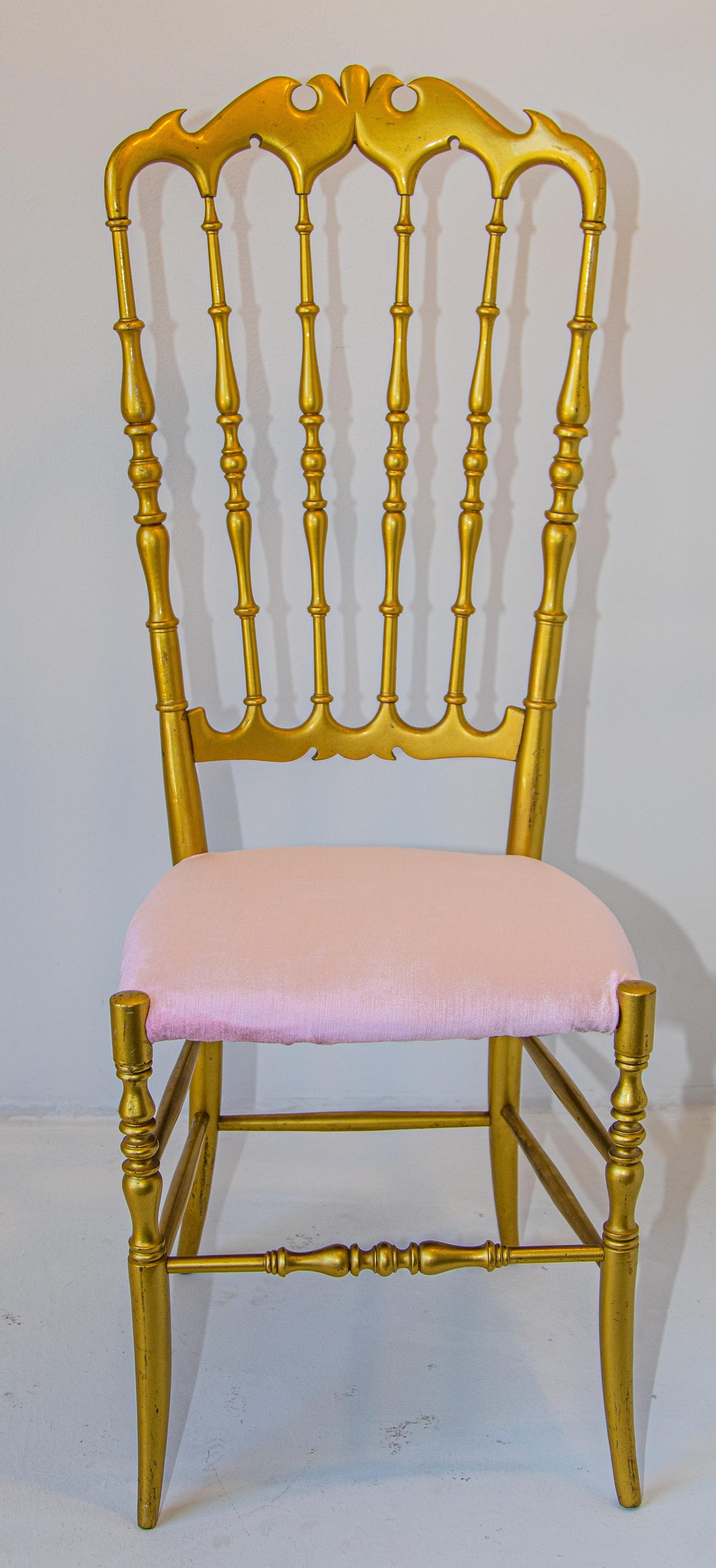 Gilt Wood Chiavari Side Chair by Giuseppe Gaetano Descalzi, 1960s — Italy