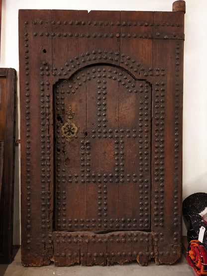 19th Century Large Moroccan Ryad Studded Moorish Antique Door