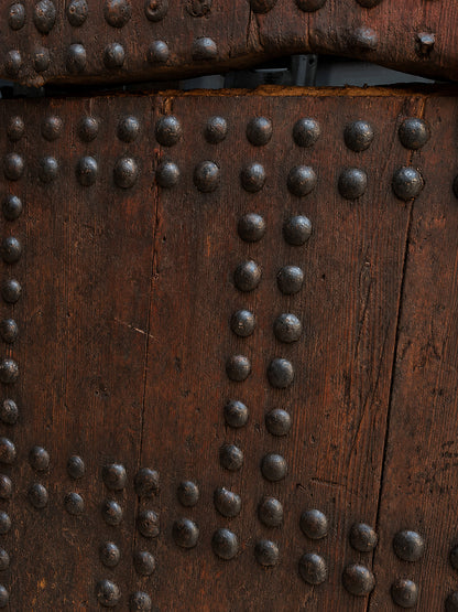 19th Century Large Moroccan Ryad Studded Moorish Antique Door