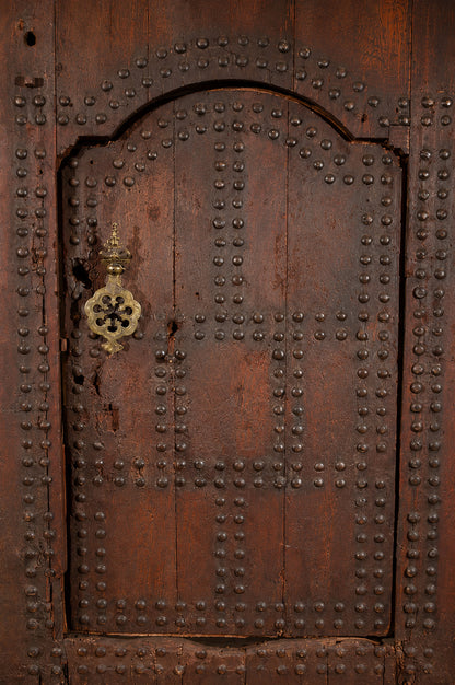19th Century Large Moroccan Ryad Studded Moorish Antique Door