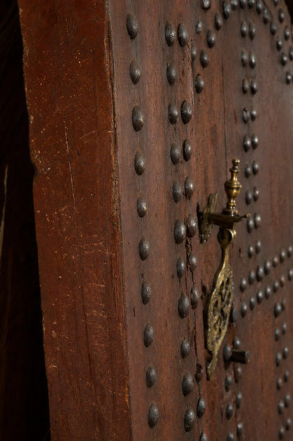 19th Century Large Moroccan Ryad Studded Moorish Antique Door