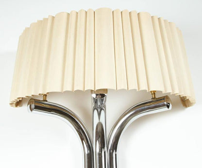 Pair of Monumental 1970s Chrome and Brass Wall Sconces, Jansen Style – view 6