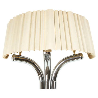 Pair of Monumental 1970s Chrome and Brass Wall Sconces, Jansen Style