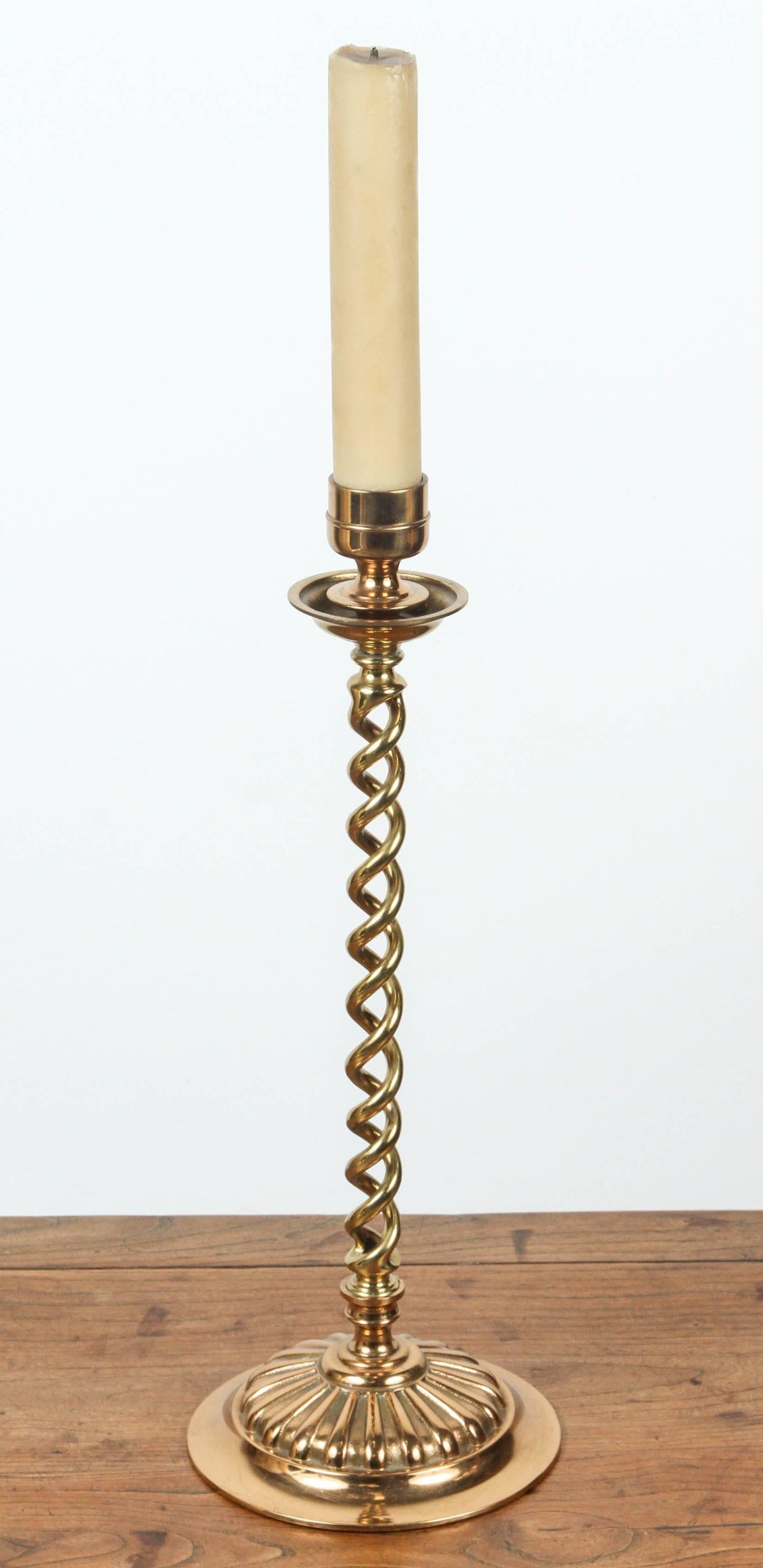 Victorian Brass Candlesticks, Barley Twist Design, Circa 1890 — additional view 3