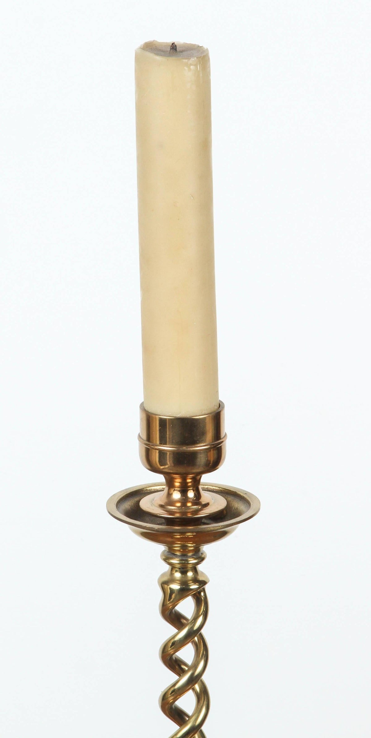 Victorian Brass Candlesticks, Barley Twist Design, Circa 1890 — additional view 4