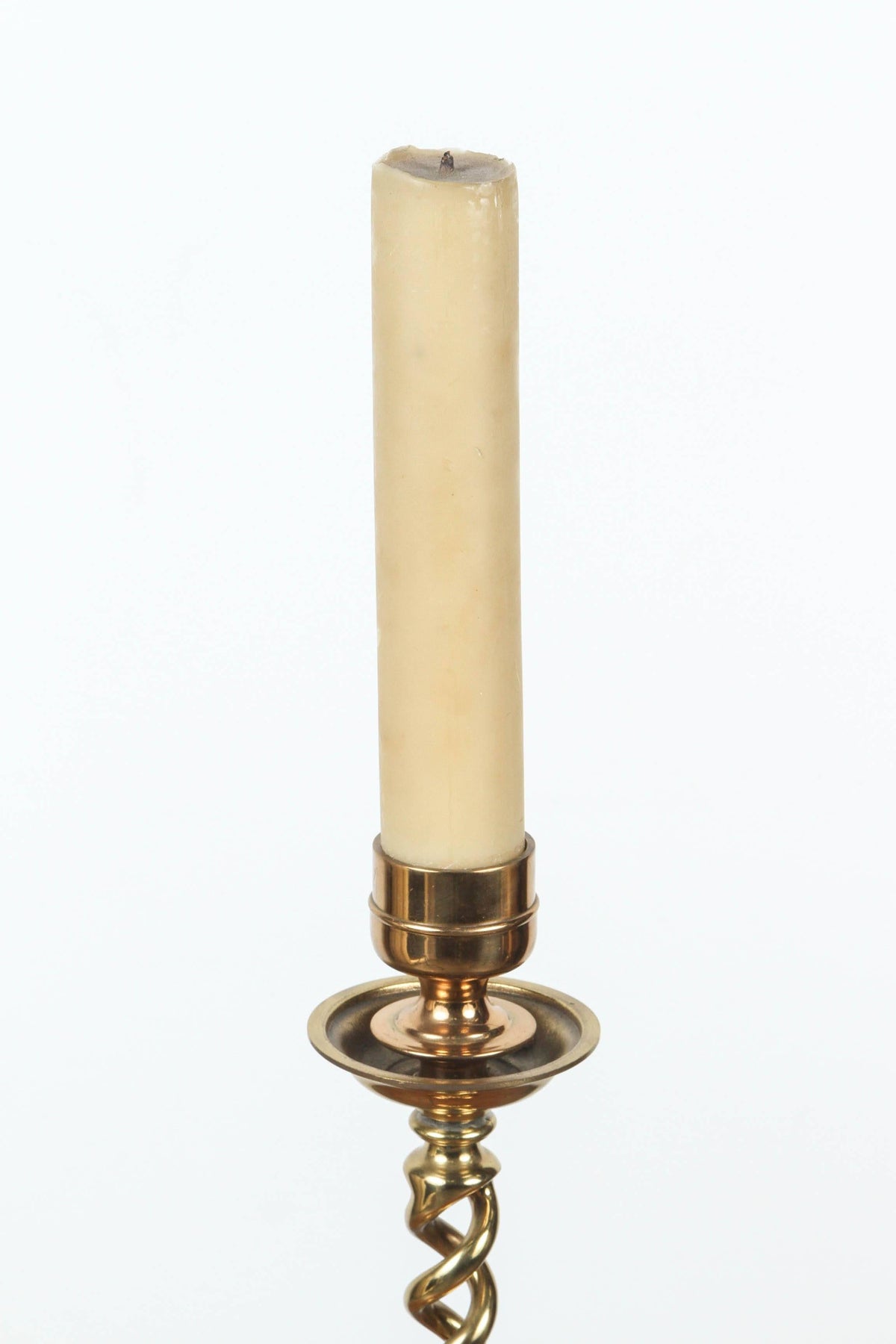 Victorian Brass Candlesticks, Barley Twist Design, Circa 1890 — additional view 7