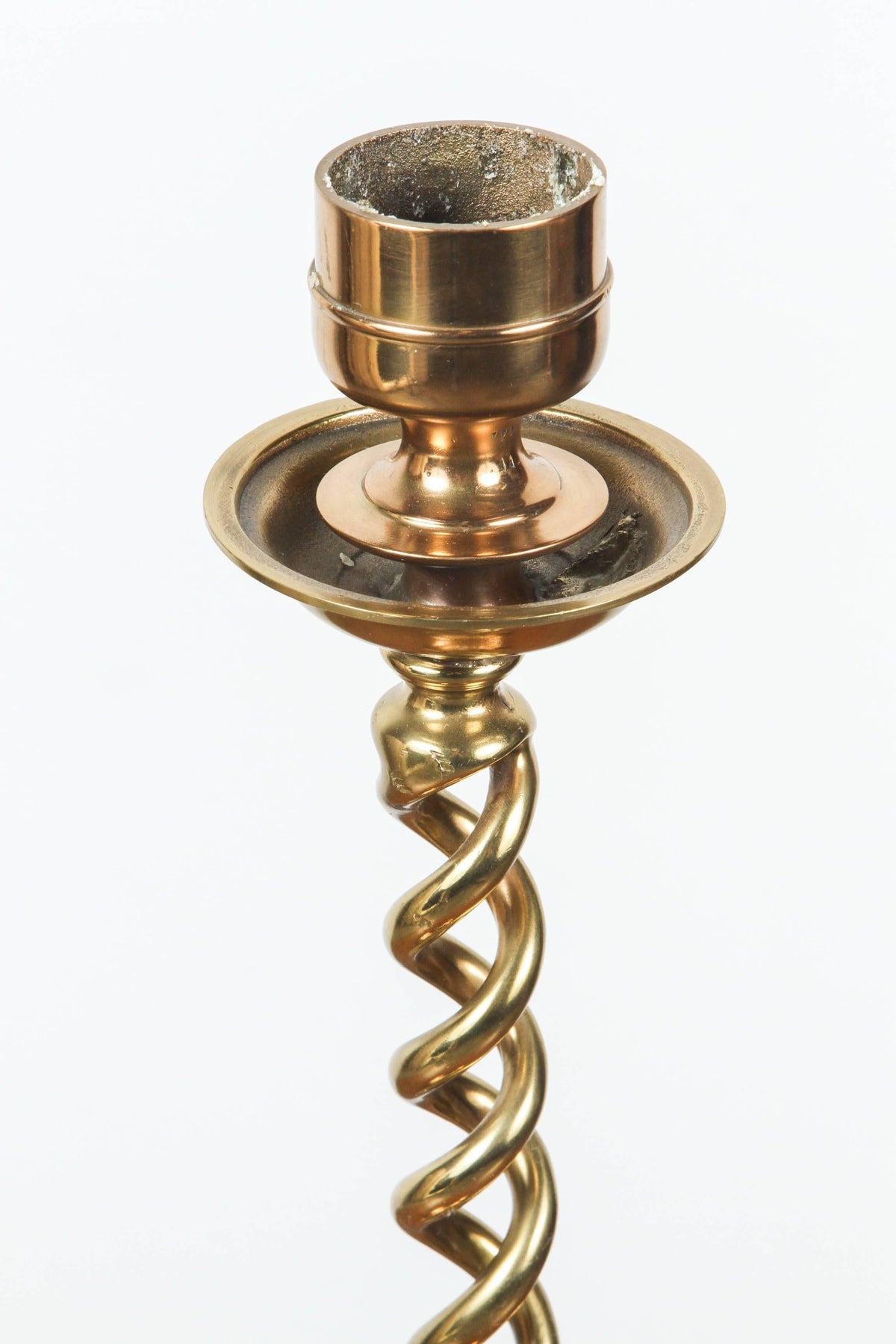 Victorian Brass Candlesticks, Barley Twist Design, Circa 1890 — additional view 9