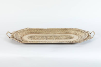 Antique Brass Charger Tray, Octagonal Design, India, 1920 — India