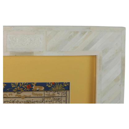 Indian Mughal Miniature Painting in Vizagapatam  Inlay Frame — additional view 7