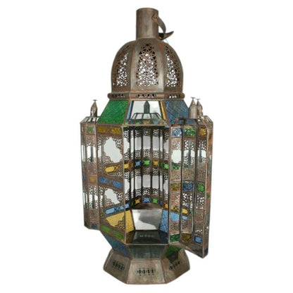 Moroccan Vintage Moorish Glass Lantern from Marrakech