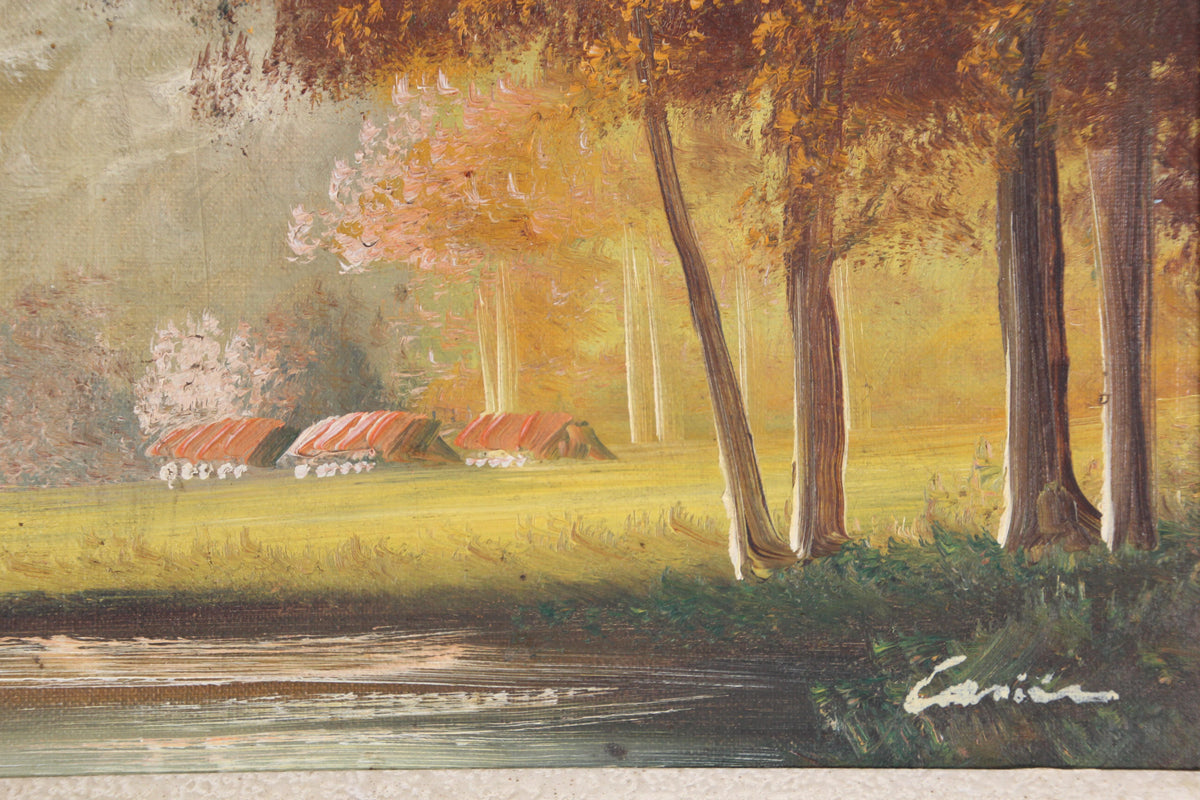 Antique French Provincial Oil on Canvas Painting, Signed, Circa 1920s — additional view 11