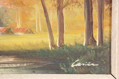 Antique French Provincial Oil on Canvas Painting, Signed, Circa 1920s — additional view 12