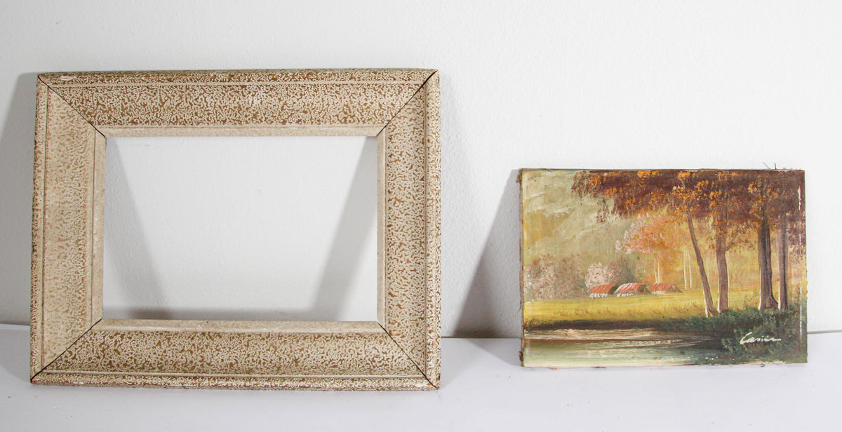 Antique French Provincial Oil on Canvas Painting, Signed, Circa 1920s — additional view 2