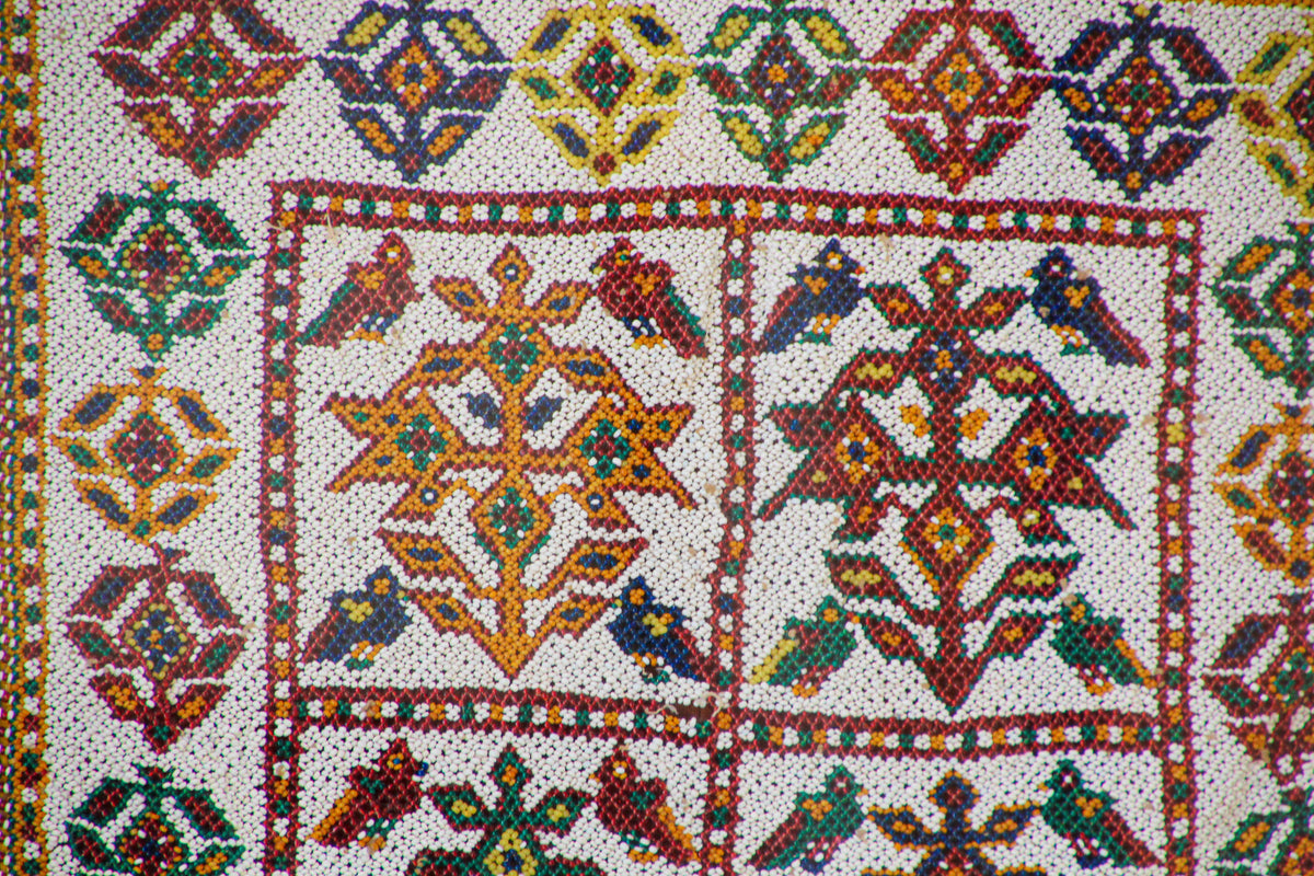 Vintage Gujarat Saurashta Ethnic Beaded Textile India Framed — additional view 12
