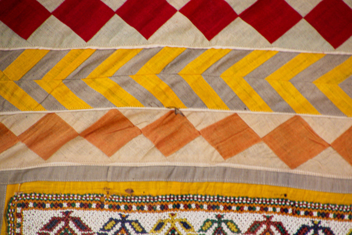 Vintage Gujarat Saurashta Ethnic Beaded Textile India Framed — additional view 13