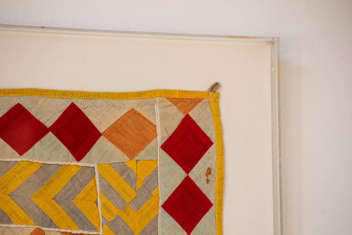 Vintage Gujarat Saurashta Ethnic Beaded Textile India Framed — additional view 15