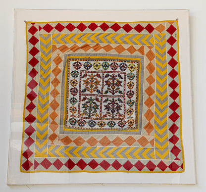 Vintage Gujarat Saurashta Ethnic Beaded Textile India Framed — additional view 18